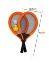 Oranžna loparja z žogico in badminton perjanico