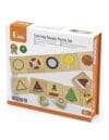 Leseni komplet za učenje oblik za otroke