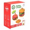 Embalaža igre Making a Burger – izobraževalna lesena sestavljanka s hrano