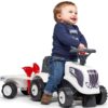 Otroški traktor s prikolico in dodatki, beli - slika 2