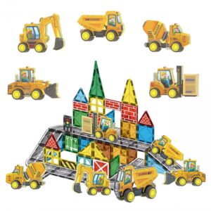 Otroški gradbeni komplet z vozili in barvnimi bloki