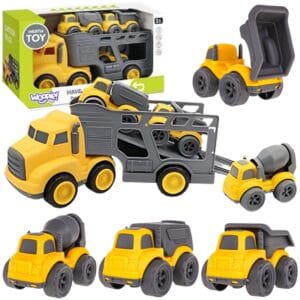 Rumeni otroški tovornjaki Woopie igralni set